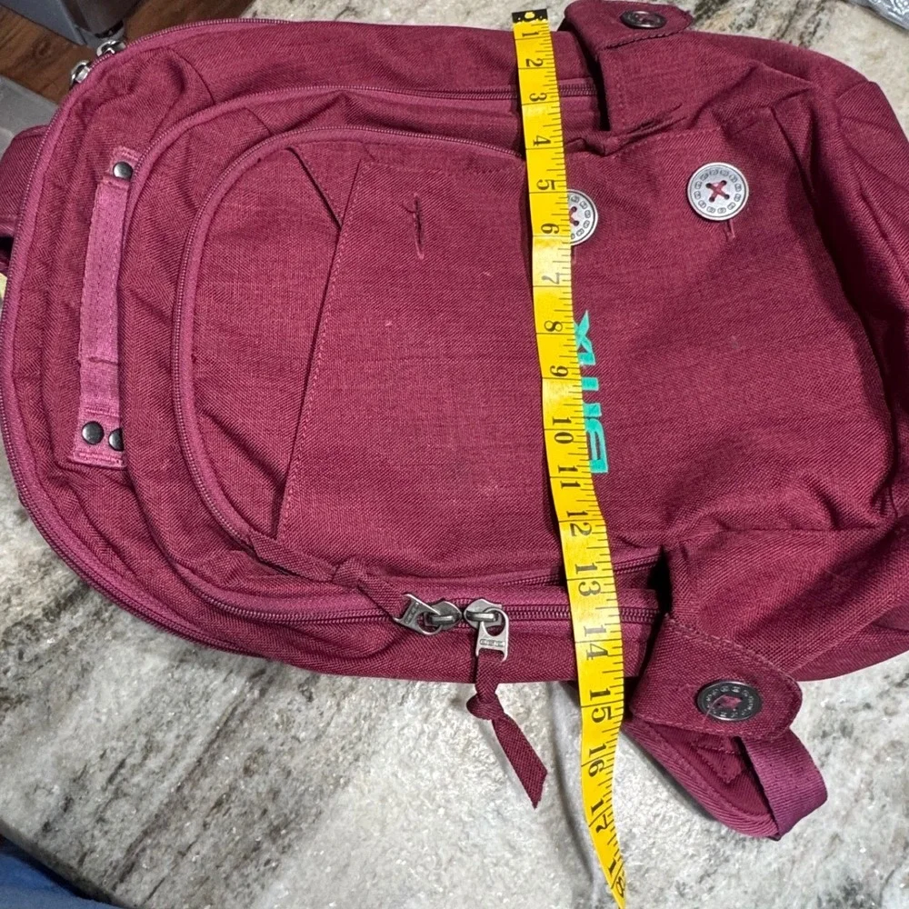 OGIO Backpack USA BMX Embroidered Maroon Burgundy Laptop Bag Sporty Travel Bag